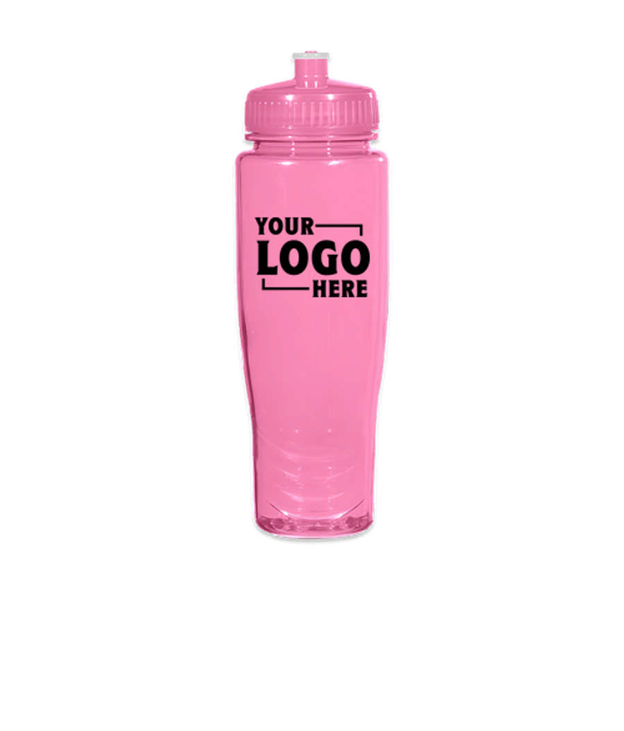 28 oz. Poly-Clean Water Bottle in Translucent Pink