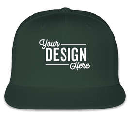 Yupoong Flat Bill Snapback Hat - Color: Spruce