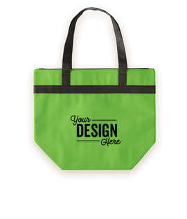 Basic Zippered Insulated Grocery Tote - Color: Lime