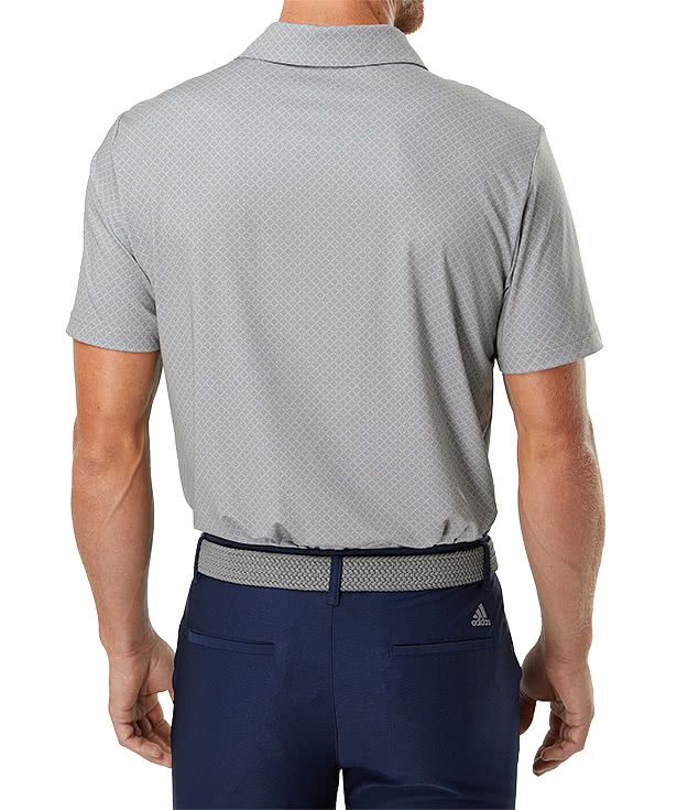 Adidas Diamond Dot Print UPF 50 Performance Polo - Embroidered