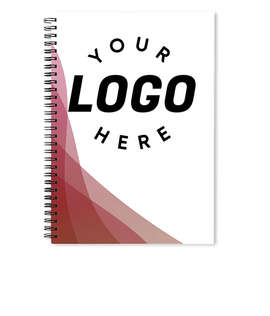 Gradient Waves JournalBooks ® Spiral Notebook - Color: Red