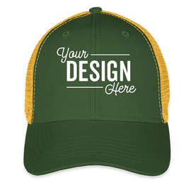 Sportsman Vintage Trucker Hat - Color: Dark Green / Gold