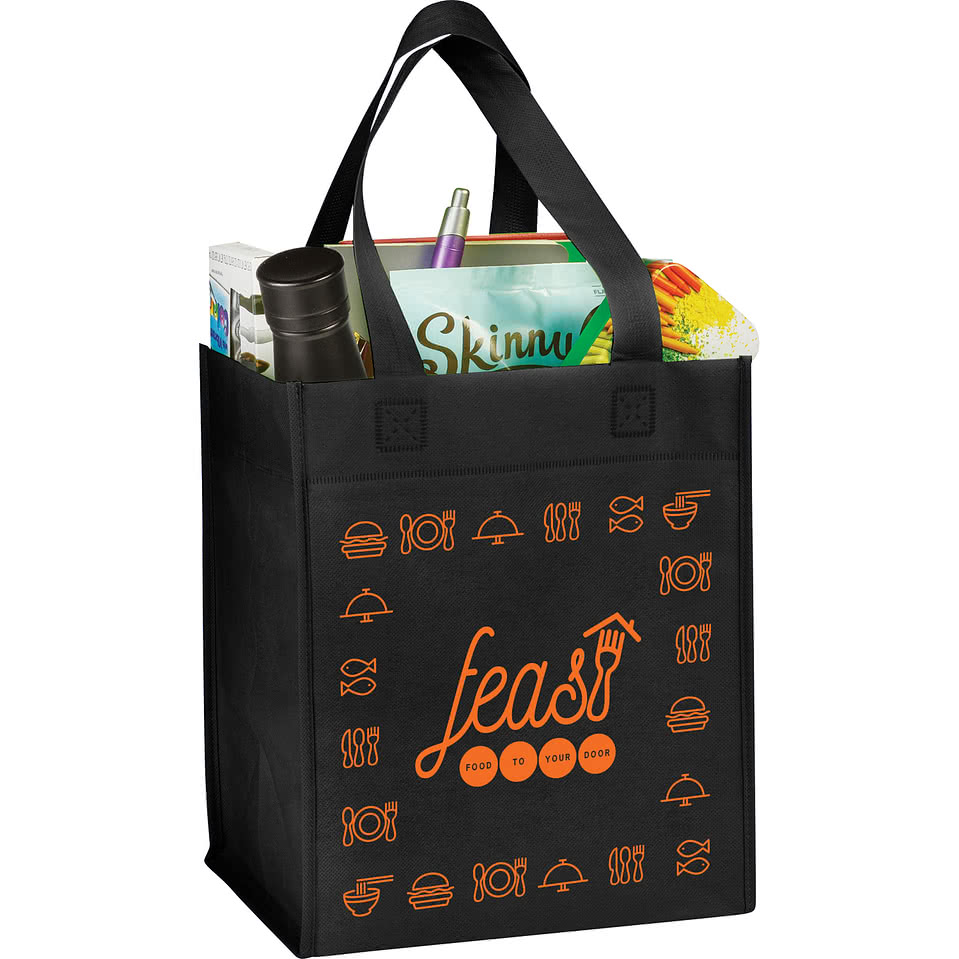 Full Color Basic Medium Non-Woven Grocery Tote Bag