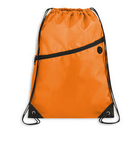 Robin Zipper Drawstring Bag - Color: Orange