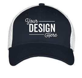 New Era 39THIRTY Stretch Fit Mesh Hat - Color: Deep Navy / White