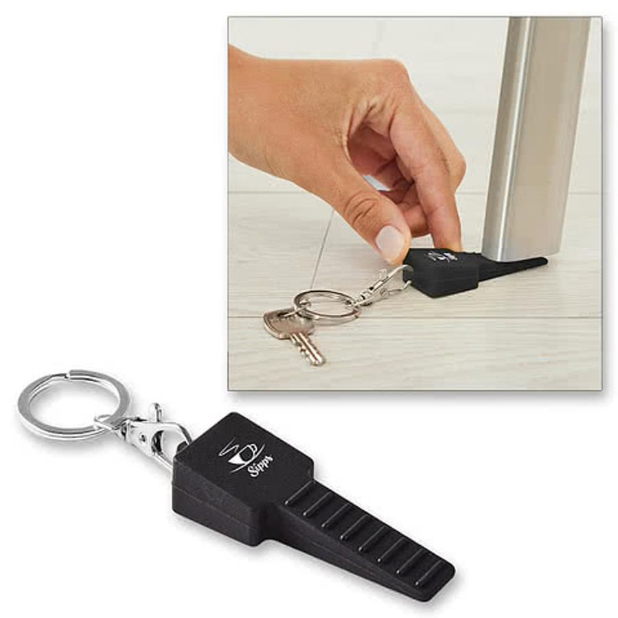 Wobble No More Table Wedge Keychain in Black
