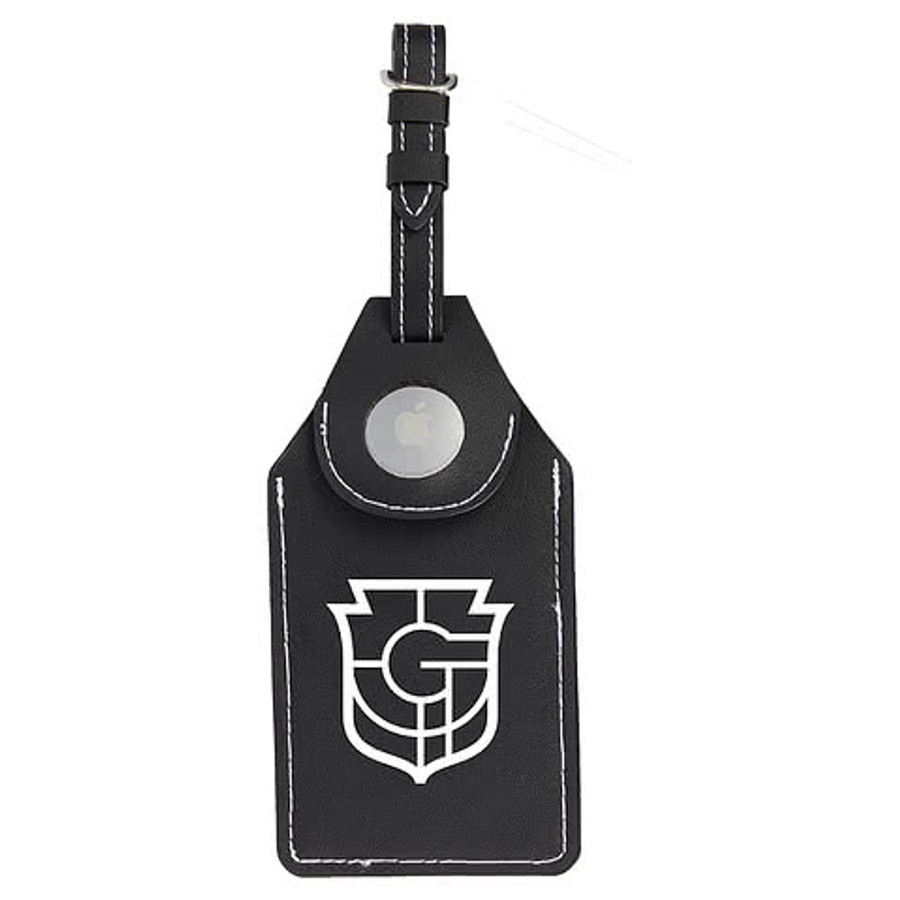 Wander & Roam Luggage Tag with AirTag Holder in Black