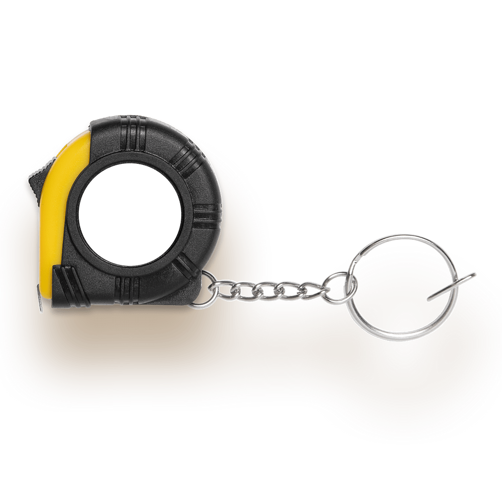 Full Color Rubber Tape Measure Keychain-default