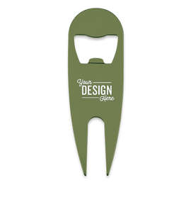 Laser Engraved Golf Divot Tool With Bottle Opener - Color: Green
