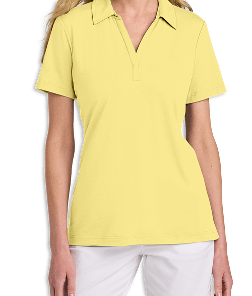 TravisMathew Women's Glenview Solid Recycled Performance Polo in Pale Yellow