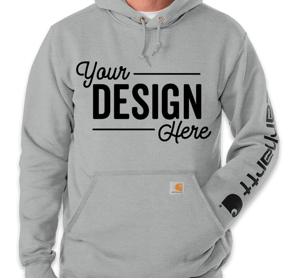 Custom Carhartt Midweight Logo Pullover Hoodie - Design