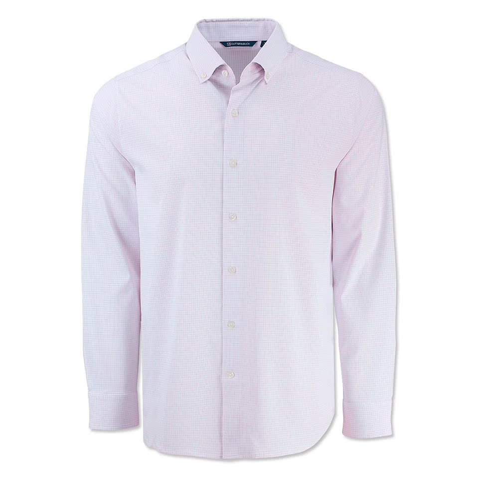 Cutter & Buck Skyline Recycled Windowpane Dress Shirt