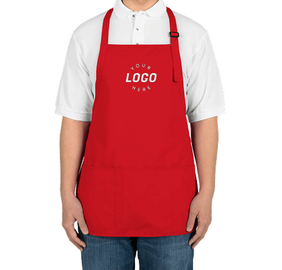Port Authority Stain Release Medium Length Apron - Embroidered in Red