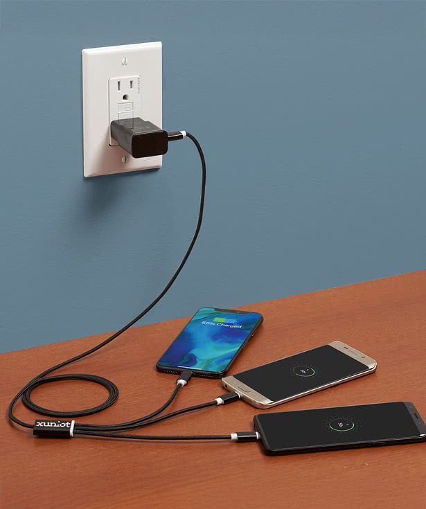 Laser Engraved Realm 3-in-1 Long Charging Cable