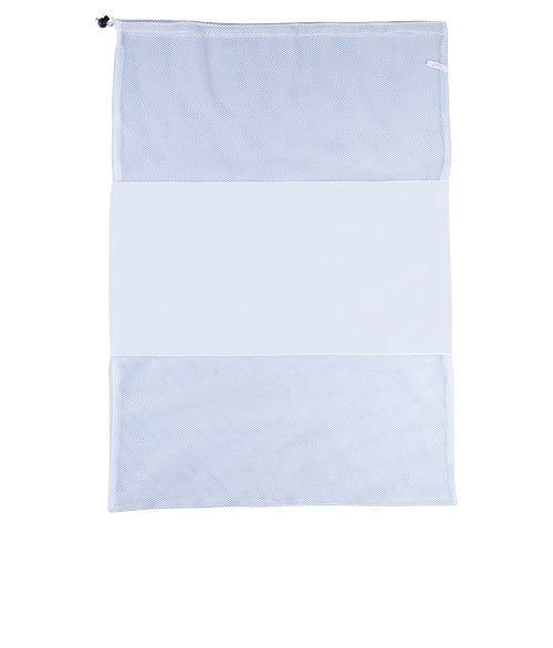 Duo Mesh-Polyester Laundry Bag in WHITE