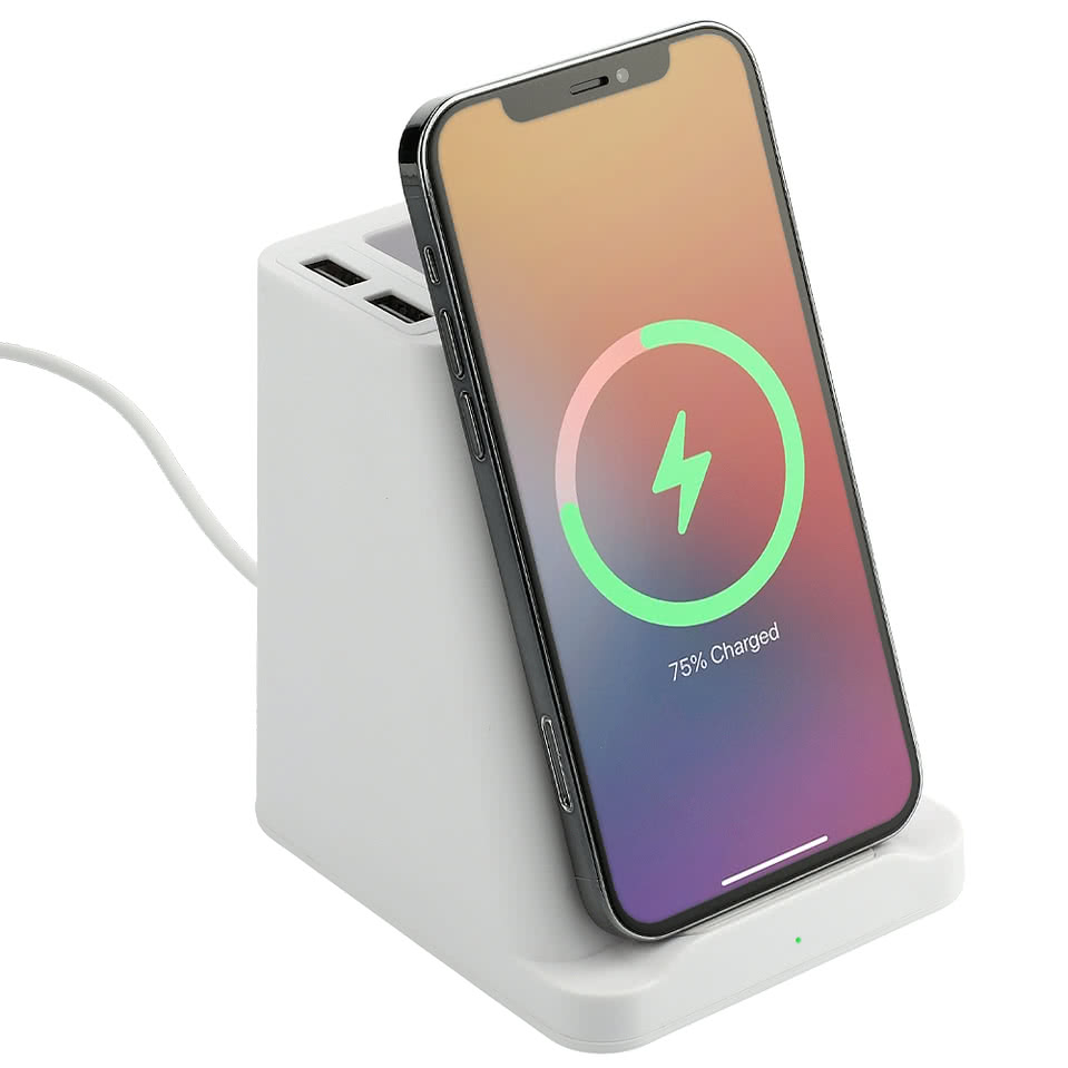 Wireless Charger Pen Holder with Dual Outputs