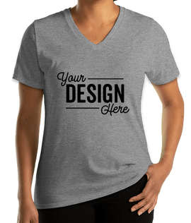 Port & Company Women's Core Cotton V-Neck T-shirt - Color: Athletic Heather
