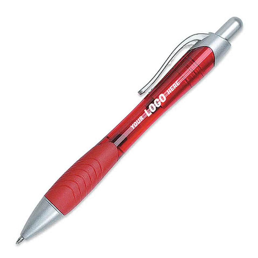 Rio Grip Gel Pen (black ink) in Translucent Red