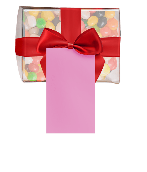 Full Color Fruit Candy Tower of Treats in Charity Pink
