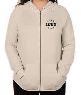 Independent Trading Women's California Wave Wash Zip Hoodie - Color: Bone