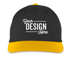 Pacific Headwear Perforated Flexfit Performance Hat - Color: Black / Gold