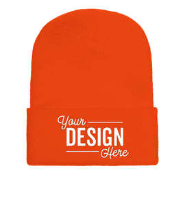 Yupoong Solid Cuff Beanie - Color: Blaze Orange
