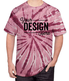 Port & Company Tie-Dye T-shirt - Color: Maroon