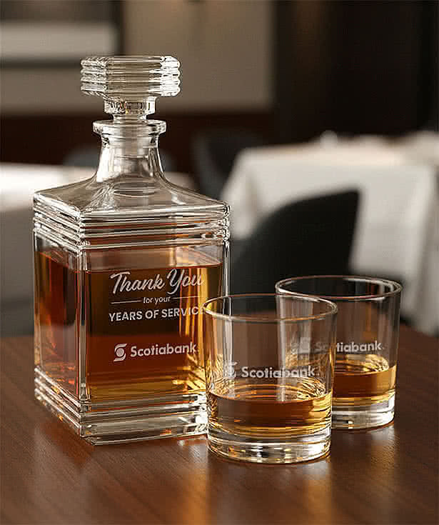 Laser Etched 30 oz. Farmington Decanter with Lid