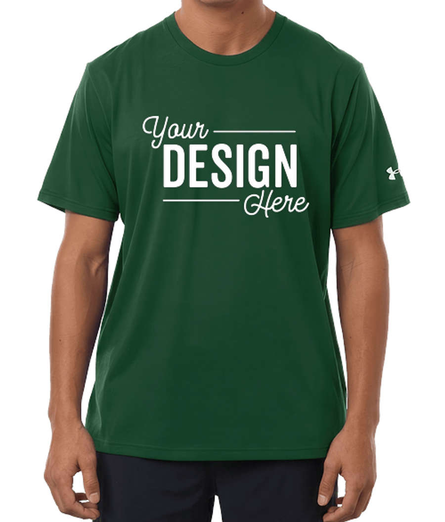 Under Armour Athletic 2.0 Performance Shirt in Forest Green / White