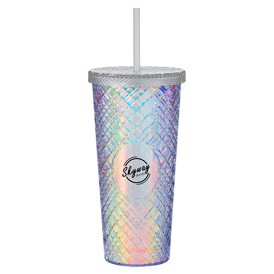22 oz. Sparkle Insulated Tumbler with Straw