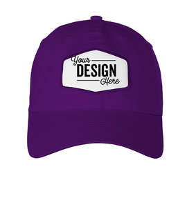 Ahead Largo Washed Twill Baseball Hat with White Hexagon Patch - Color: University Purple