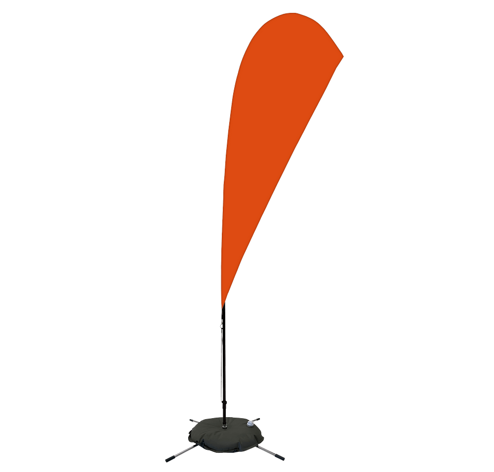 Full Color 8’ Streamline Teardrop Flag with Cross Base-default