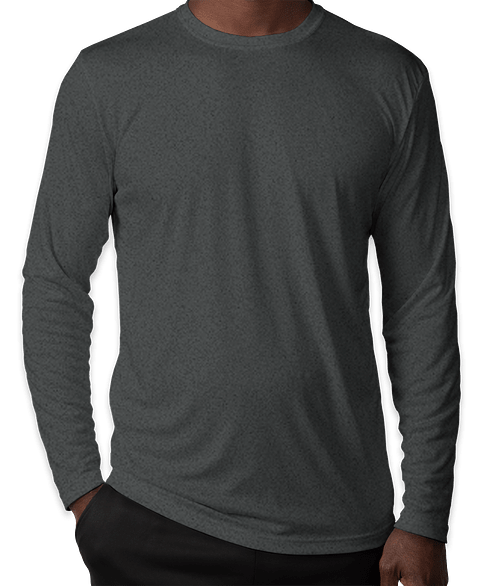 Sport-Tek Competitor Long Sleeve Performance Shirt in Iron Grey Heather