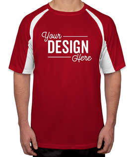 Badger B-Dry Contrast Performance Shirt - Color: Red / White
