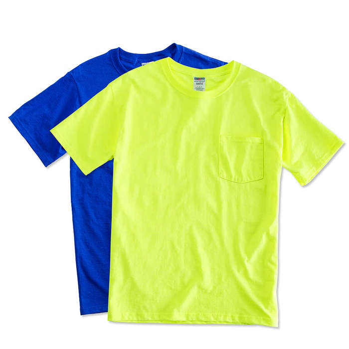 Custom Jerzees 50/50 Pocket T-shirt - Design Short Sleeve T-shirts