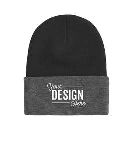 Port & Company Cuff Beanie - Color: Black / Athletic Oxford