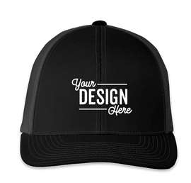 Pacific Headwear Snapback Trucker Hat - Color: Black / Graphite