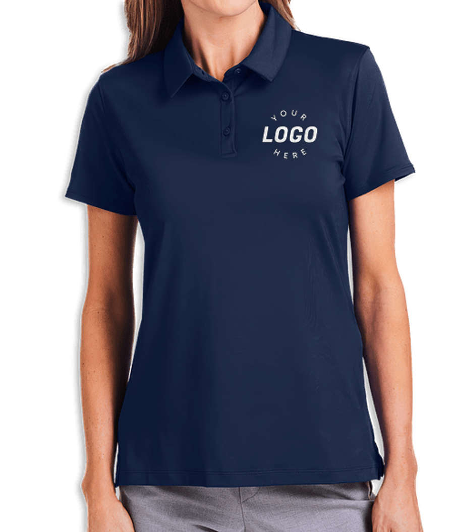 Under Armour Women's Recycled Performance Polo in Midnight Navy / White