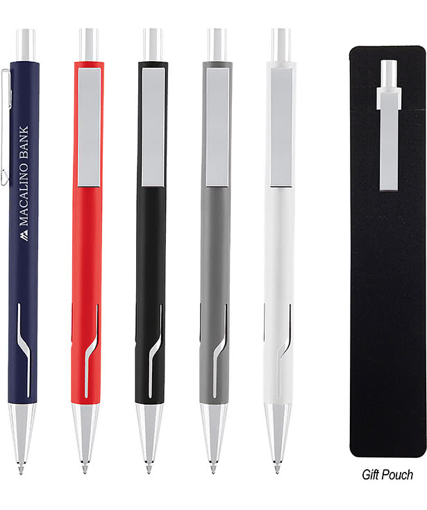 Laser Engraved Dalton Recycled Aluminum Ballpoint Pen (black ink)