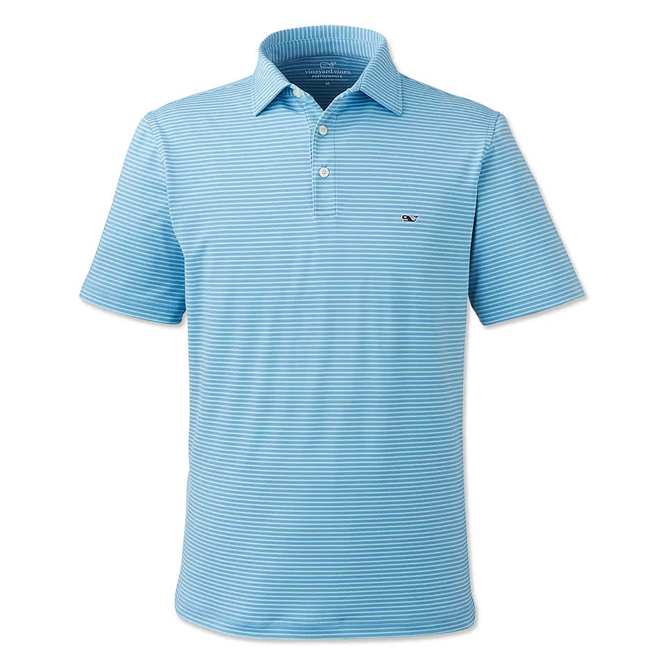 Vineyard Vines Sankaty Bradley Stripe UPF 50+ Performance Polo