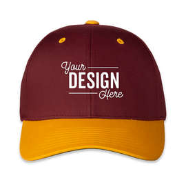 Pacific Headwear Cotton Blend Adjustable Hat - Color: Maroon / Gold