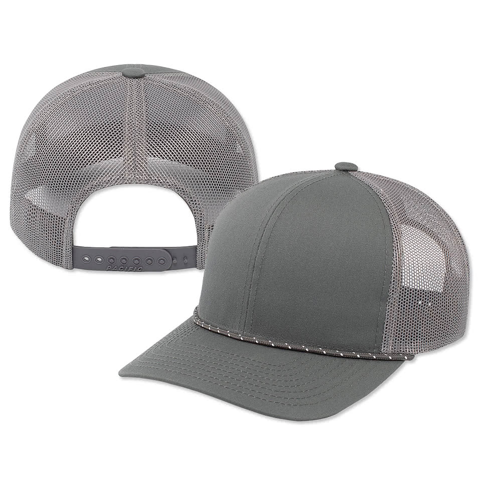 Pacific Headwear Braid Snapback Trucker Hat