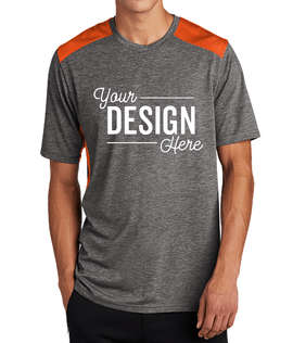 Sport-Tek Tri-Blend Draft Performance Shirt - Color: Orange / Dark Grey Heather