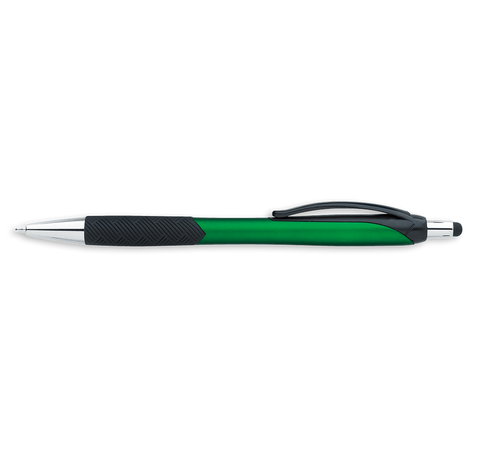 Metallic Pattern Grip Stylus Pen (black ink)-default