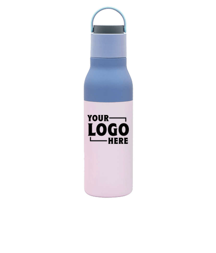 Asobu 22 oz. Metro Insulated Water Bottle with Pop-Up Straw in Pastel Pink