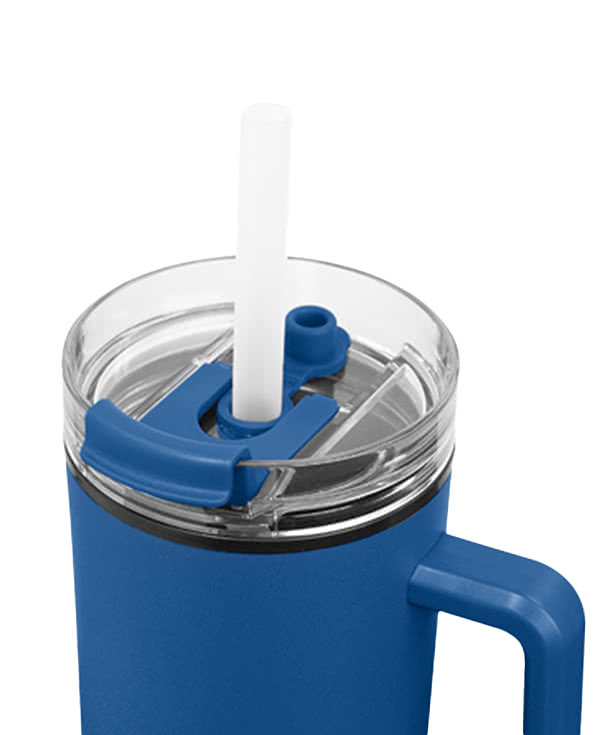 40 oz. Quest Stainless Steel Recycled Tumbler with Straw