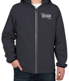 Charles River Pack-N-Go Hooded Packable Full Zip Jacket - Color: Navy