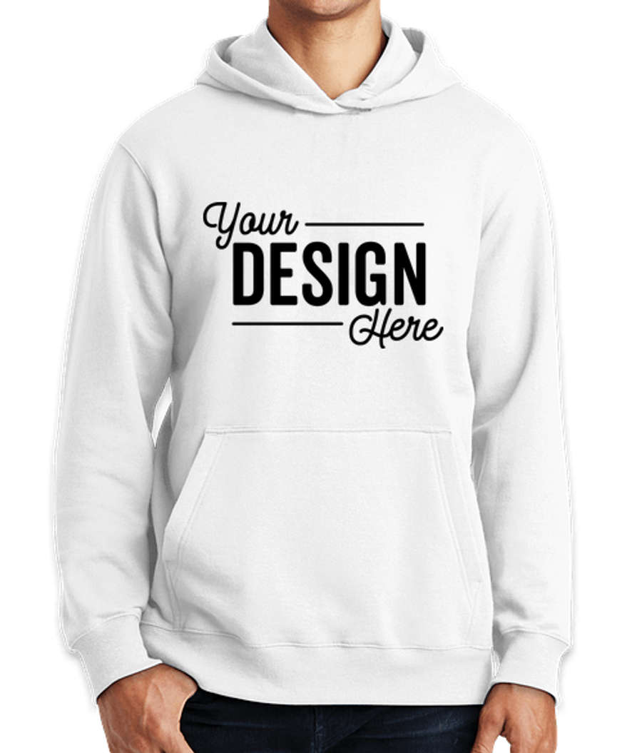 Port & Company Fan Favorite Pullover Hoodie in White
