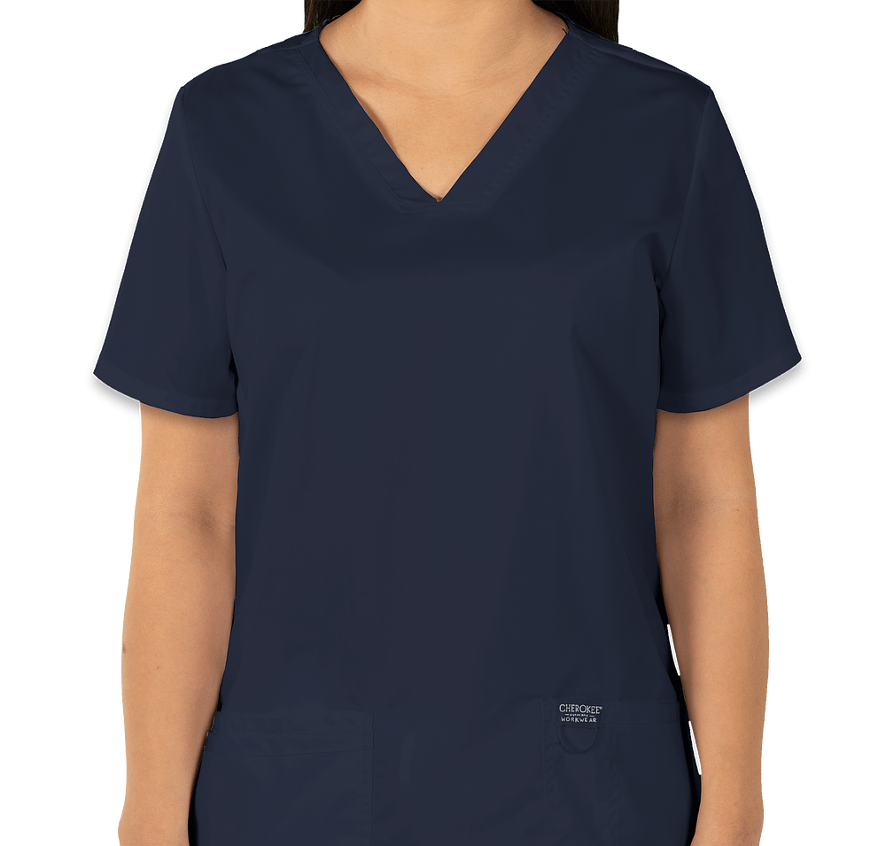 Cherokee Workwear Revolution Women's V-Neck Scrub Top - Printed-default