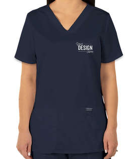 Cherokee Workwear Revolution Women's V-Neck Scrub Top - Color: Navy